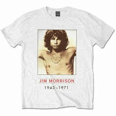 Buy Official The Doors American Poet Mens White T Shirt The Doors Jim Morrison Tee  • 14.50£
