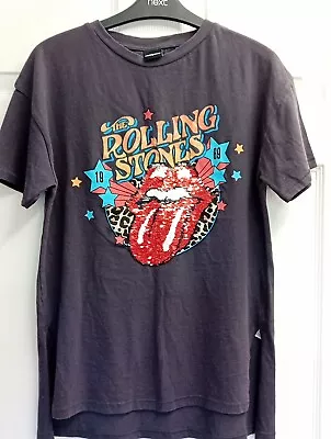 Buy Next Sequined Rolling Stones T-shirt Kids Age 11 • 2.50£