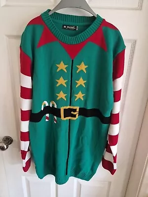 Buy Mens Christmas Elf Style Jumper XXL - Worn Once • 1£