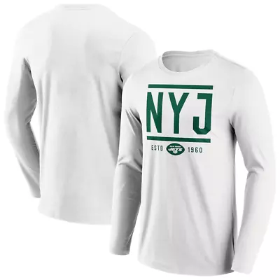 Buy New York Jets T-Shirt Men's NFL Facemask NYJ LS Top - New • 14.99£
