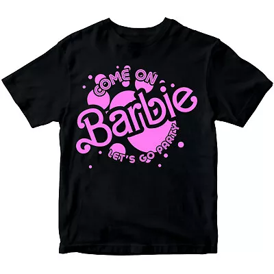 Buy Come On Lets Go Party Hen Girls Night Out Pink Doll Kids T-Shirts #UJG4 • 7.59£