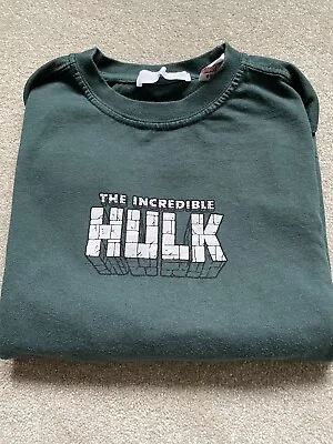 Buy Boys Zara Top Incredible Hulk Size 8-9 Green L/sleeve • 1.50£
