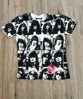 Buy RARE! Vintage Glamhead RAMONES Babydoll T Shirt XS All Over Print Punk Rock Joey • 85.04£