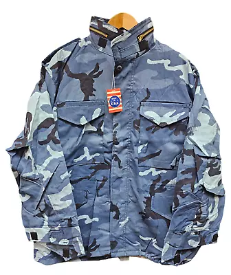 Buy New RARE Corinth Blue Urban Camo Made In USA M-65 Field Jacket M L • 84.95£
