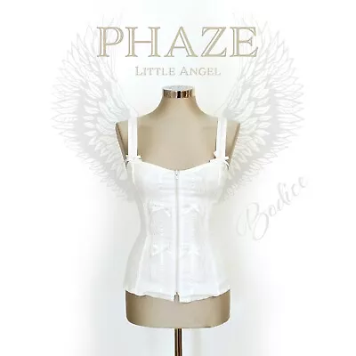 Buy Phaze Alternative Clothing White Angel Eva Bodice Corset Sizes 10, 12 Gothic! • 22.99£