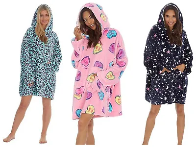 Buy Ladies Huggable Hoddie Supersoft Oversize Long Sleeve Warm & Cosy Blanket Hoodie • 19.99£