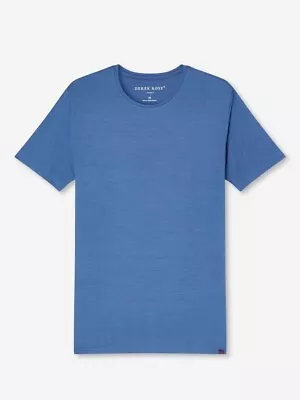 Buy Derek Rose Mens T-shirt - Small - Micro Modal - Rrp. £105 - Basel 13 Blue Top • 0.99£