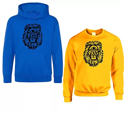 Buy Lion Face Hoodie, Majestic Lion Jumper, Wild Lion Lover, Unisex Hood Top • 21.79£