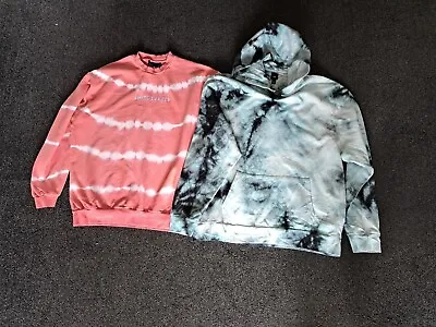 Buy Bundle Of 2 Tye Dyed Hoodies Sweatshirts Asos & River Island Size M & L Grt Cnd • 15£