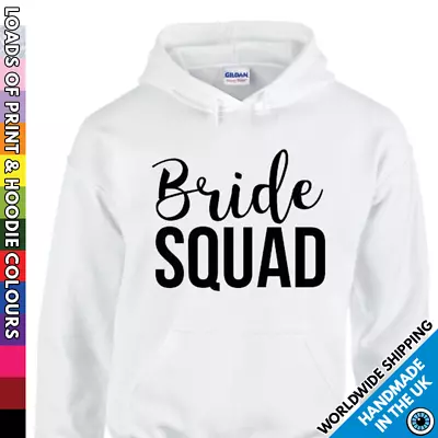 Buy Ladies Bride Squad Hen Night Hoodie - Womens Party Wedding Ring Bridesmaid Top • 19.99£
