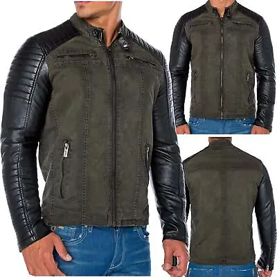 Buy Redbridge Men's Jacket Art Leather Jacket Biker Between-Seasons R41451W • 86.15£
