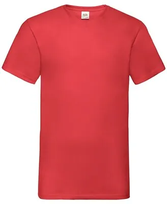Buy Men's V-neck Fruit Of The Loom Plain Vee T Shirt S-xxl • 6.55£