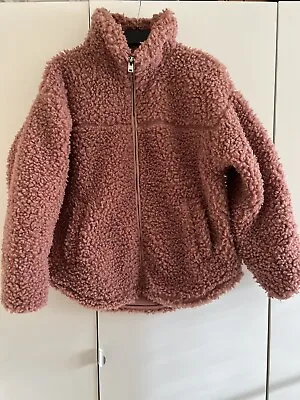 Buy Urban Outfitters Ladies Pink  Fleece Teddy Jacket Size S - VG Condition • 17£