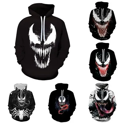 Buy Kids Adults Marvel Venom Hoodie 3D Print Sweatshirt Pullover Top Jacket Coat • 6.49£