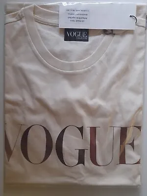 Buy Vogue Club T-Shirt Designer Aurora James Brown Lettering Sealed & Boxed • 59.05£