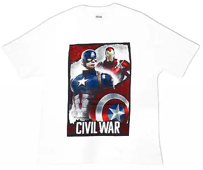 Buy Mens T-Shirt Marvel Avengers Civil War Captain America Ironman Cotton S M L XL  • 5.99£