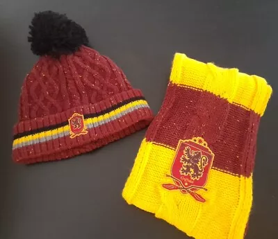 Buy Harry Potter Gryffindor Hat And Scarf Set Tu Children's Teens Young Adult New • 0.99£