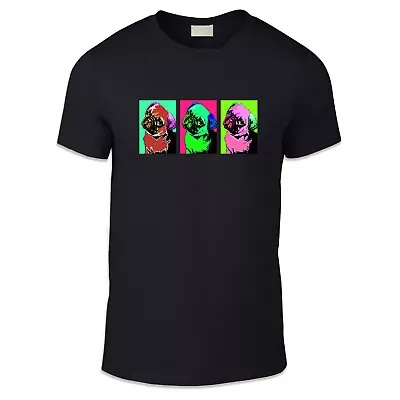 Buy Pop Art Pug Adult Unisex T Shirt - Artwork Andy Warhol Fun Dog Puppies • 12.95£
