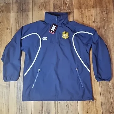 Buy Canterbury Rugby Mens Hooded Rain Jacket Coat Large L Half Zip Training Sevens • 18£