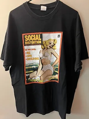 Buy Vintage Social Distortion Concert T-Shirt Pinup XL Original • 66.35£