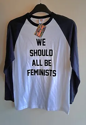 Buy Long Sleeve T-shirt Slogan T-shirt Ladies Medium Feminist Fun Joke Xmas Gift New • 7.50£