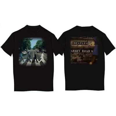 Buy Official The Beatles Abbey Road Mens Black T Shirt The Beatles Classic Tee • 14.50£