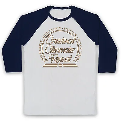 Buy Ccr Creedence Clearwater Revival Unofficial Circle Logo 3/4 Sleeve Baseball Tee • 23.99£