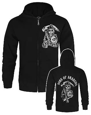 Buy Sons Of Anarchy - SAMCRO - Official Men's Black Zipped Hoodie • 39.95£