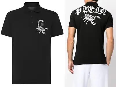 Buy Philipp Plein Scorpion Polo Shirt Logo Patch Shirt T-Shirt New Season S • 216.08£