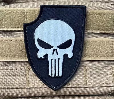 Buy Punisher Shield Patch 4  US Navy Seals DEVGRU Ops Hook + Loop Badge Skull Emblem • 4.79£