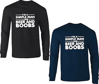 Buy I'm A Simple Man Like A Beer And B**bs Jumper Funny Beer Lovers Drinking Party • 21.99£