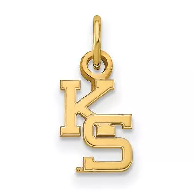 Buy Kansas State University Wildcats School Letters Logo Pendant Gold Plated Silver • 40.63£
