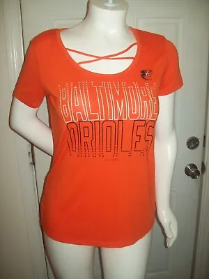 Buy New Campus Lifestyle Major League Merch. Orioles Womens Orange Criss/cross Top • 9.64£