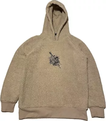 Buy Mens Doomsday Co Sherpa Fleece Pullover Hoodie Size S • 19.99£