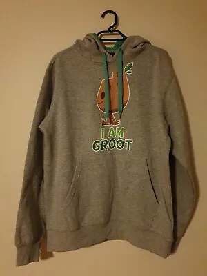 Buy Womens I Am Groot Marvel Hooded Jumper Size M Grey Top Stretch Pocket 11m • 12.39£