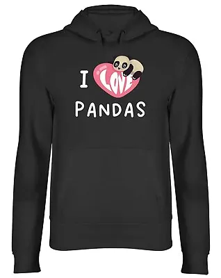Buy I Love Pandas Hoodie Mens Womens Bamboo Panda Lover Kawaai Top Gift • 20.99£