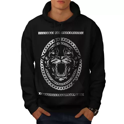 Buy Wellcoda Beast Wild Mad Animal Mens Hoodie, Animal Casual Hooded Sweatshirt • 31.99£