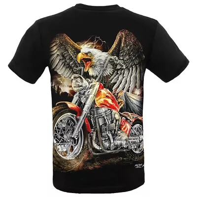Buy Rock Chang Glow In The Dark- Eagle On The Bike HD Tshirt • 35£