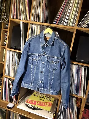 Buy Men’s Levi Trucker Denim Jacket Excellent Condition Size Large Slim Fit • 28.99£