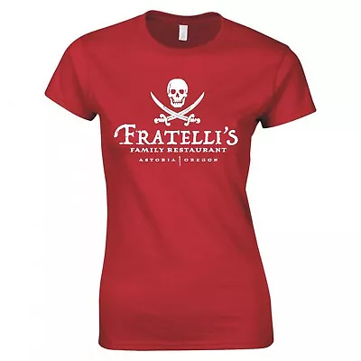 Buy Inspired By The Goonies  Fratelli's Family Restaurant Ladies Skinny Fit T-shirt • 12.99£