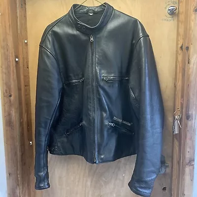 Buy Vintage Bikers Paradise, Cow Hide Leather, Cotton Lined Jacket • 29.99£