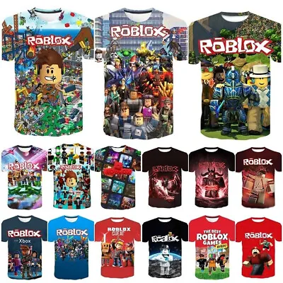 Buy Kids Adult Roblox Game T-shirt 3D Print Boys Mens Short Sleeve Pullover Top Gift • 9.51£