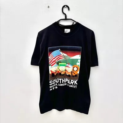 Buy Vintage South Park Bigger Longer Uncut 1998 Black T-shirt Small • 39.99£