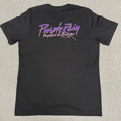 Buy PRINCE Purple Rain T Shirt Mens Large Black Local Crew Tour Vintage 1983 • 55£