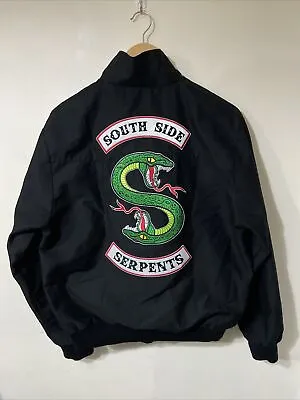 Buy Riverdale Southside Serpents Bomber Jacket Size Small Black • 19.99£