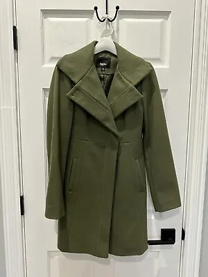 Buy Missimo Women’s Olive Green Wool Blend Pea Coat - XS • 19.30£