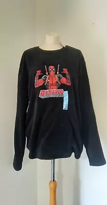 Buy Deadpool Marvel Size Large Black Soft Pyjama Top • 4.99£