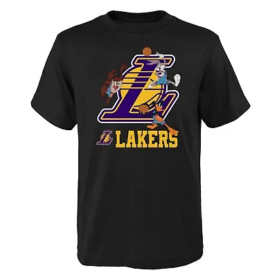 Buy Space Jam Los Angeles Lakers Warmin Up A New Legacy Adult NBA T-Shirt Black • 19.43£