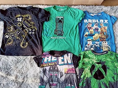 Buy Boys Gaming T Shirts Bundle - Minecraft, Roblox And Xbox Ages 9/10/11 Years • 10£