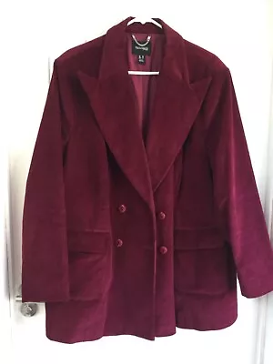 Buy Tailored Burgundy Soft Jacket Size 26 • 16.99£